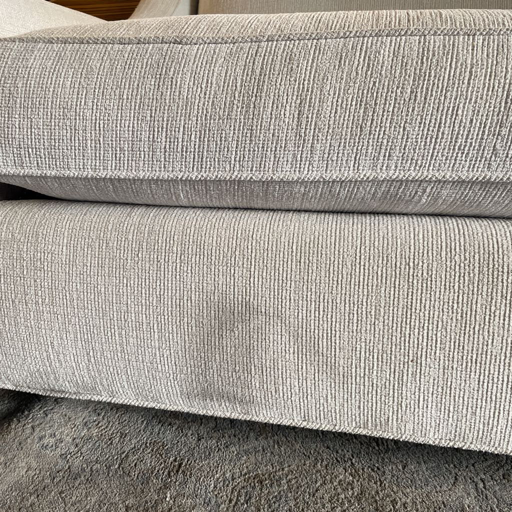 Cream Fabric Sloped Arm Sofa