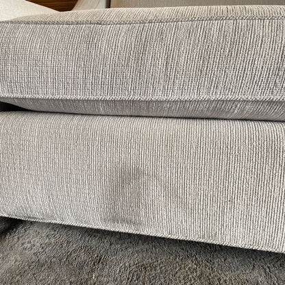 Cream Fabric Sloped Arm Sofa