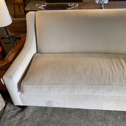 Cream Fabric Sloped Arm Sofa