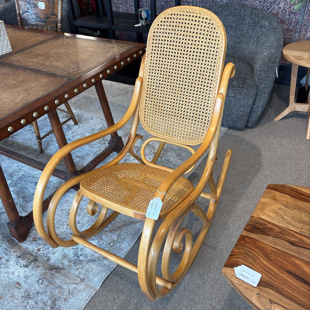 Vintage Bentwood Cane Genuine Thonet Rocker U ACCENT CHAIRS