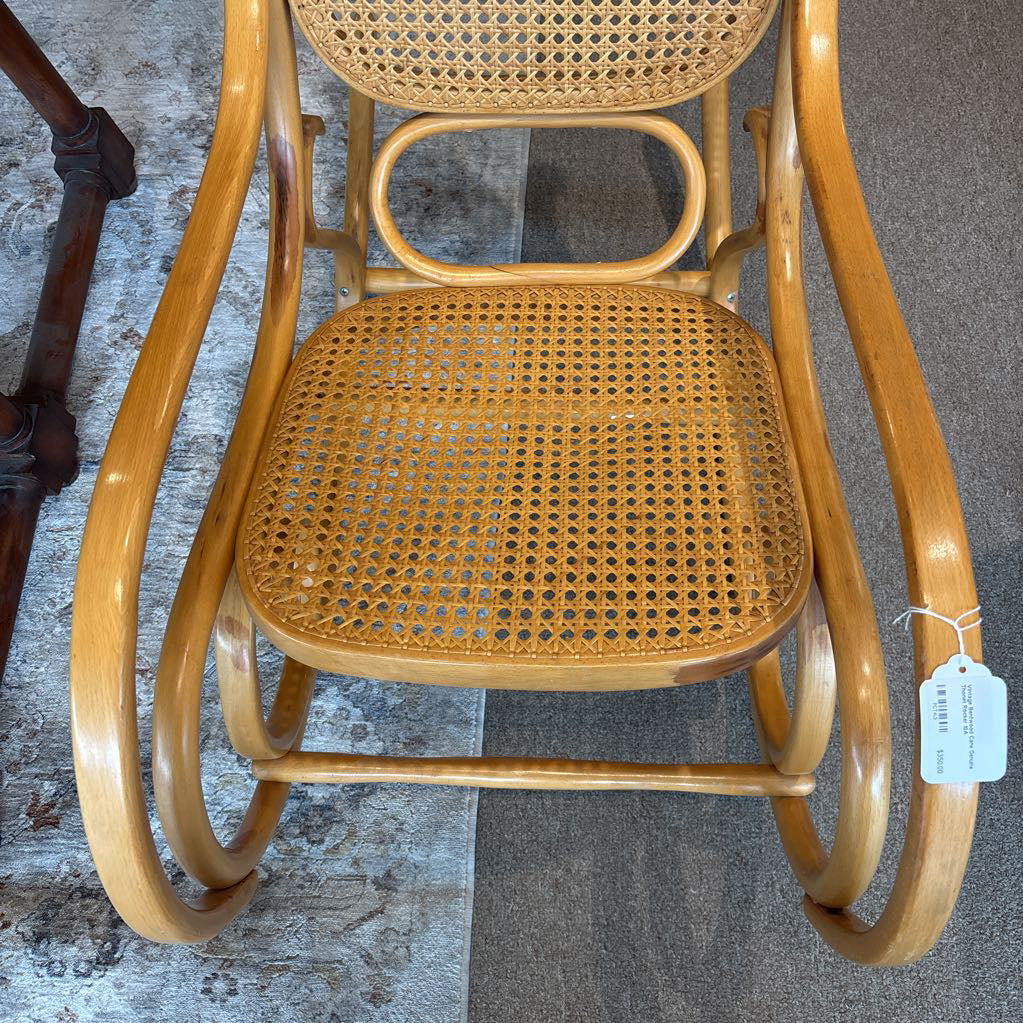 Vintage Bentwood Cane Genuine Thonet Rocker U ACCENT CHAIRS