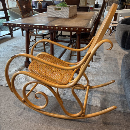 Vintage Bentwood Cane Genuine Thonet Rocker U ACCENT CHAIRS