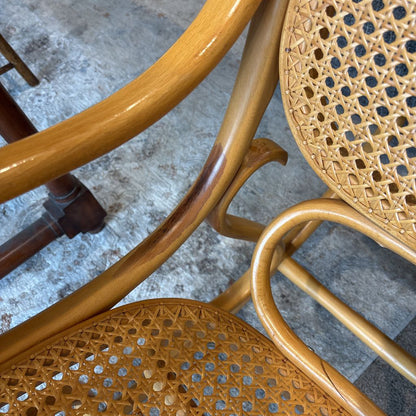 Vintage Bentwood Cane Genuine Thonet Rocker U ACCENT CHAIRS