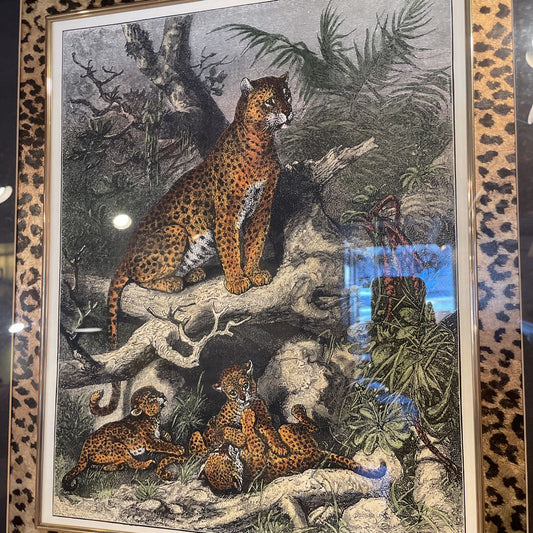 Frolicking Leopard Family Art ART