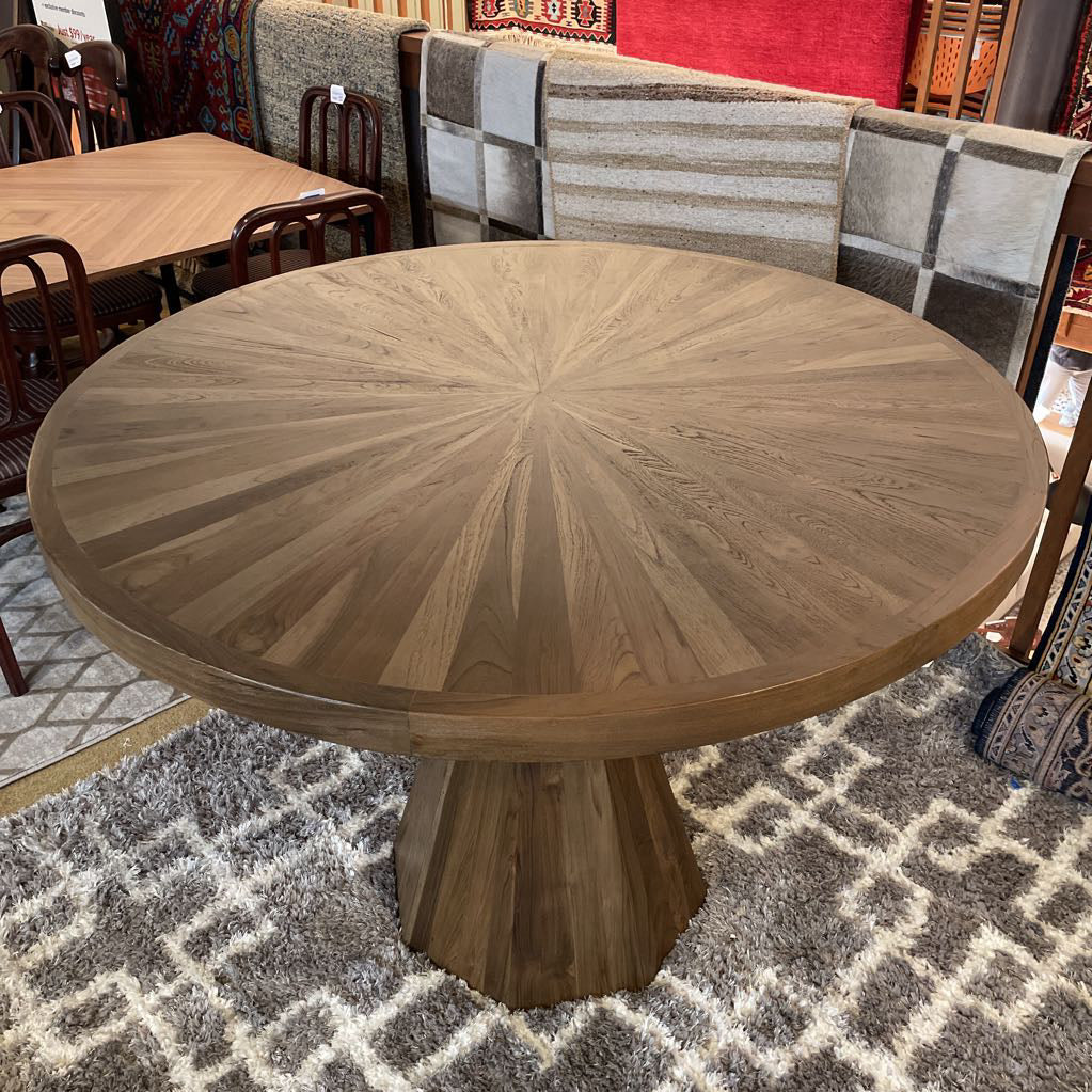 HTD Eiffel Teakwood Round Bar Table w/ Marble Orb Base