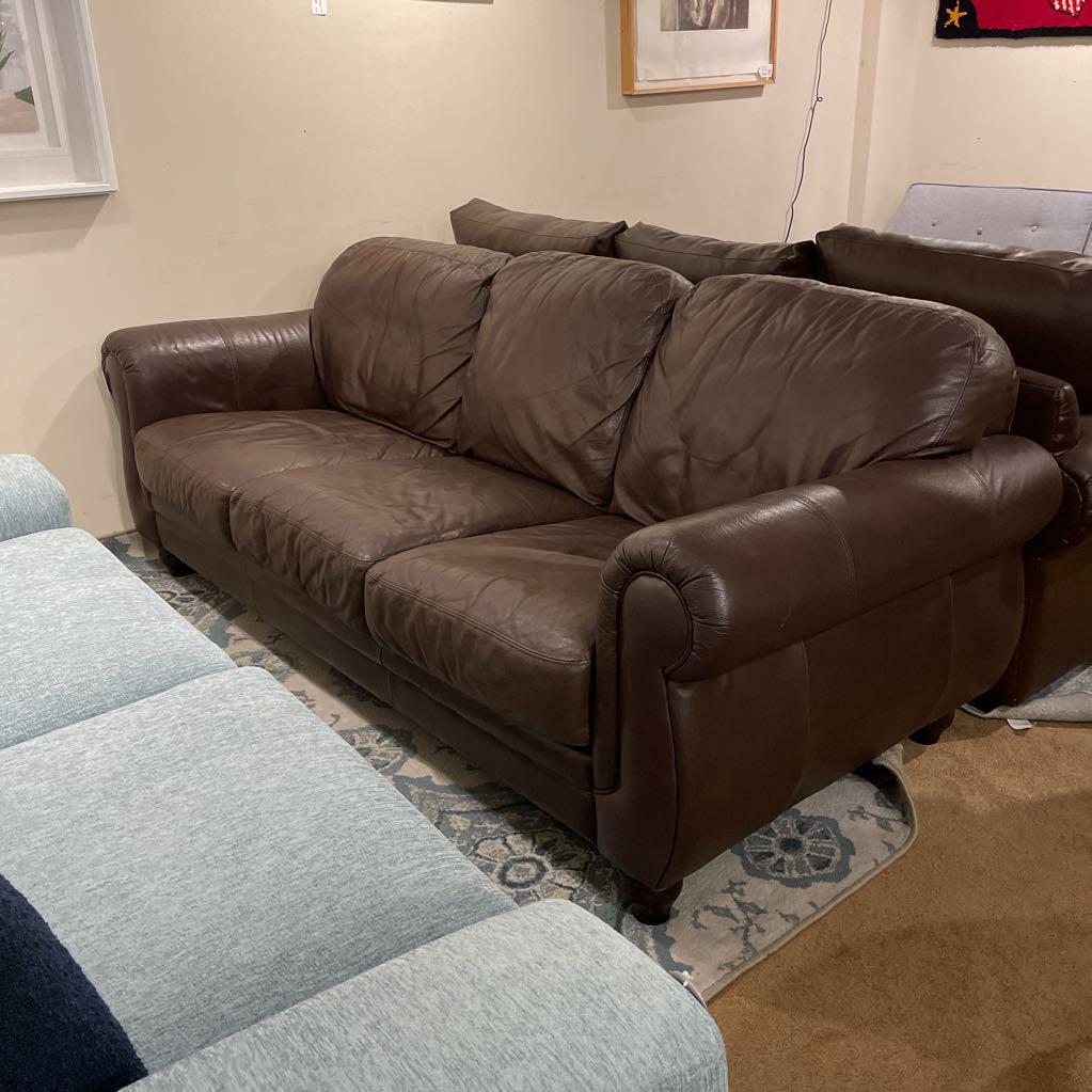 Chocolate Leather 3 Seat Sofa U SOFAS