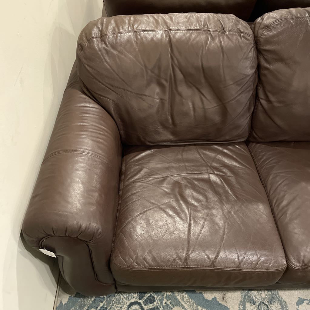 Chocolate Leather 3 Seat Sofa U SOFAS