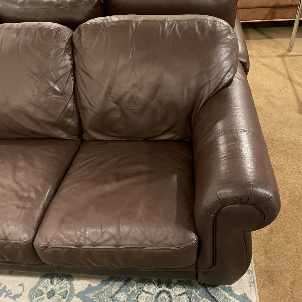 Chocolate Leather 3 Seat Sofa U SOFAS
