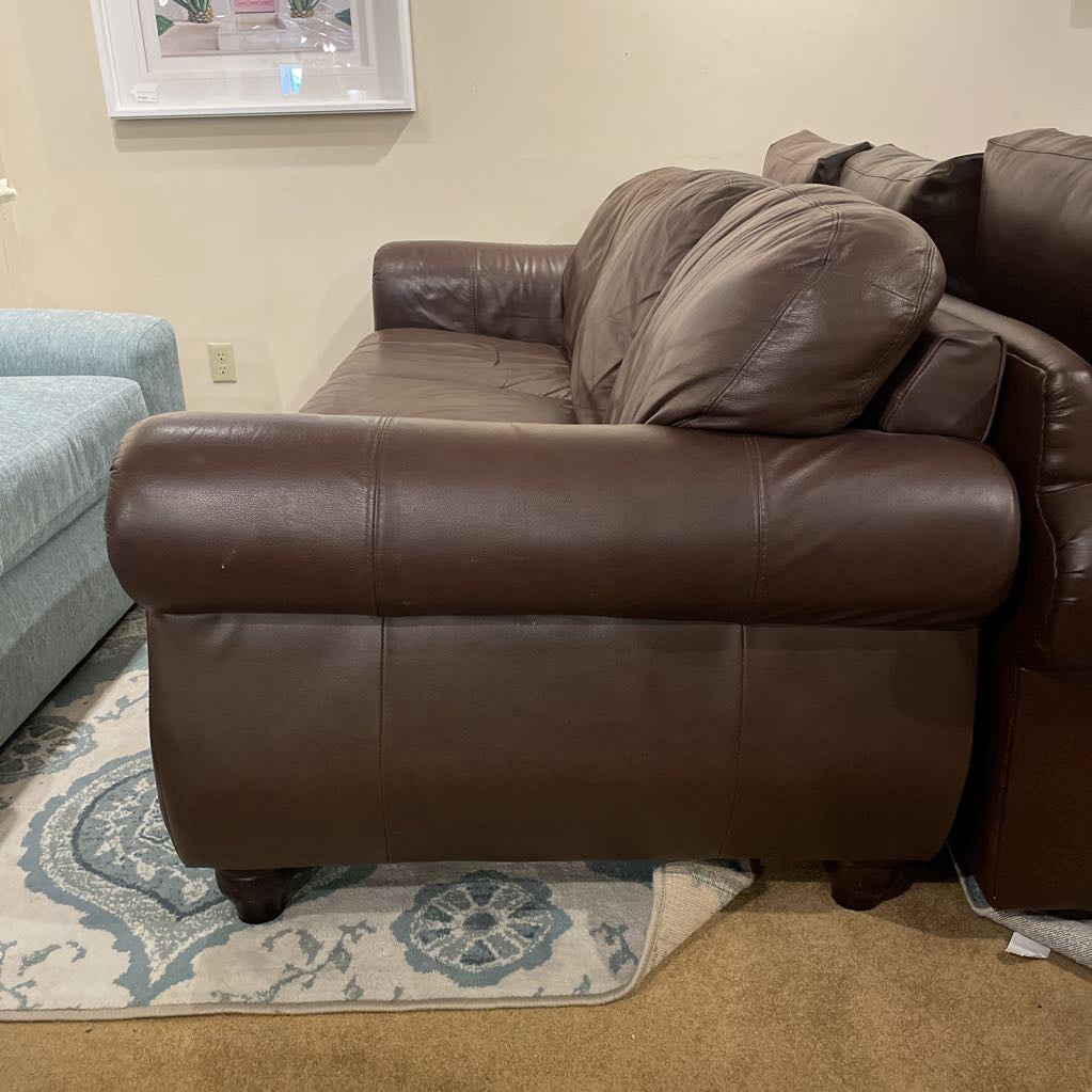 Chocolate Leather 3 Seat Sofa U SOFAS