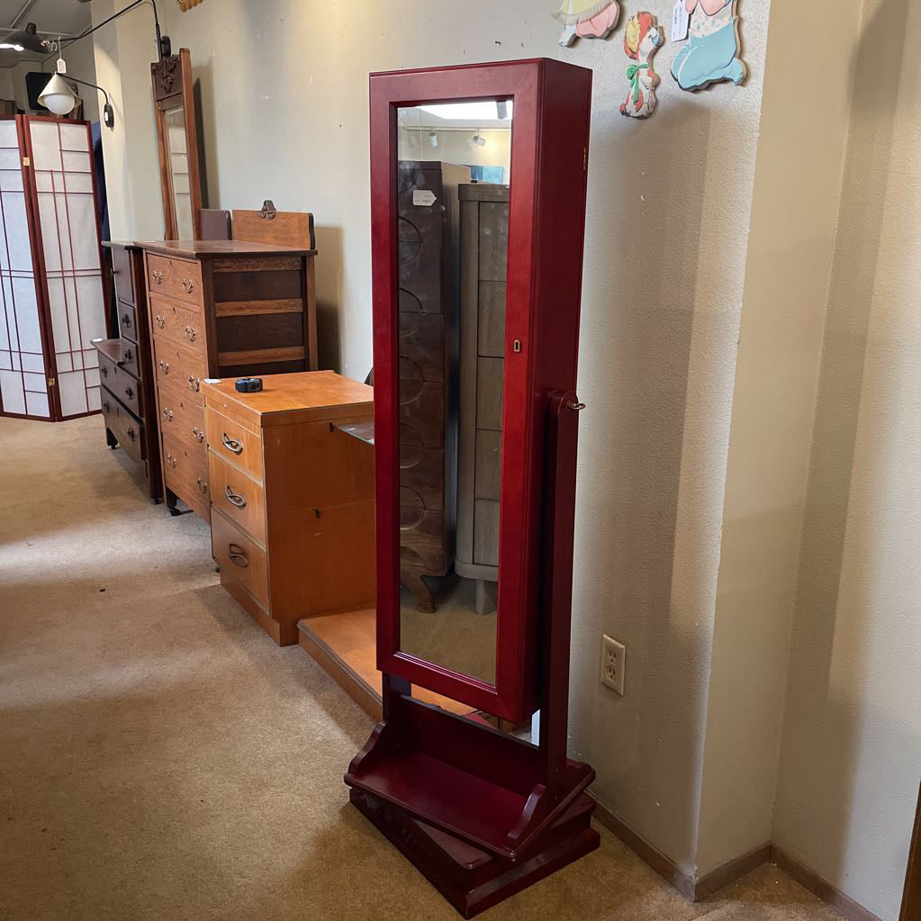 Double Sided Swivel Jewelry Armoire