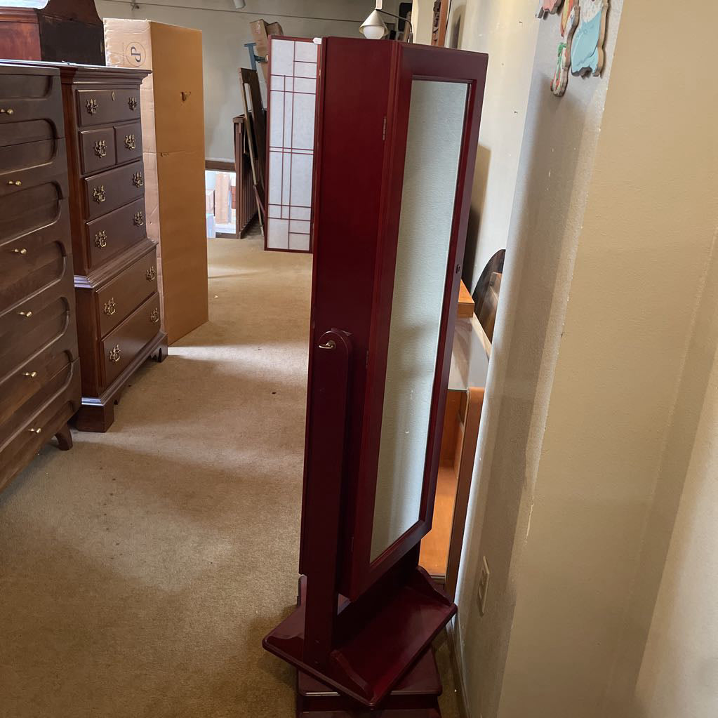 Double Sided Swivel Jewelry Armoire