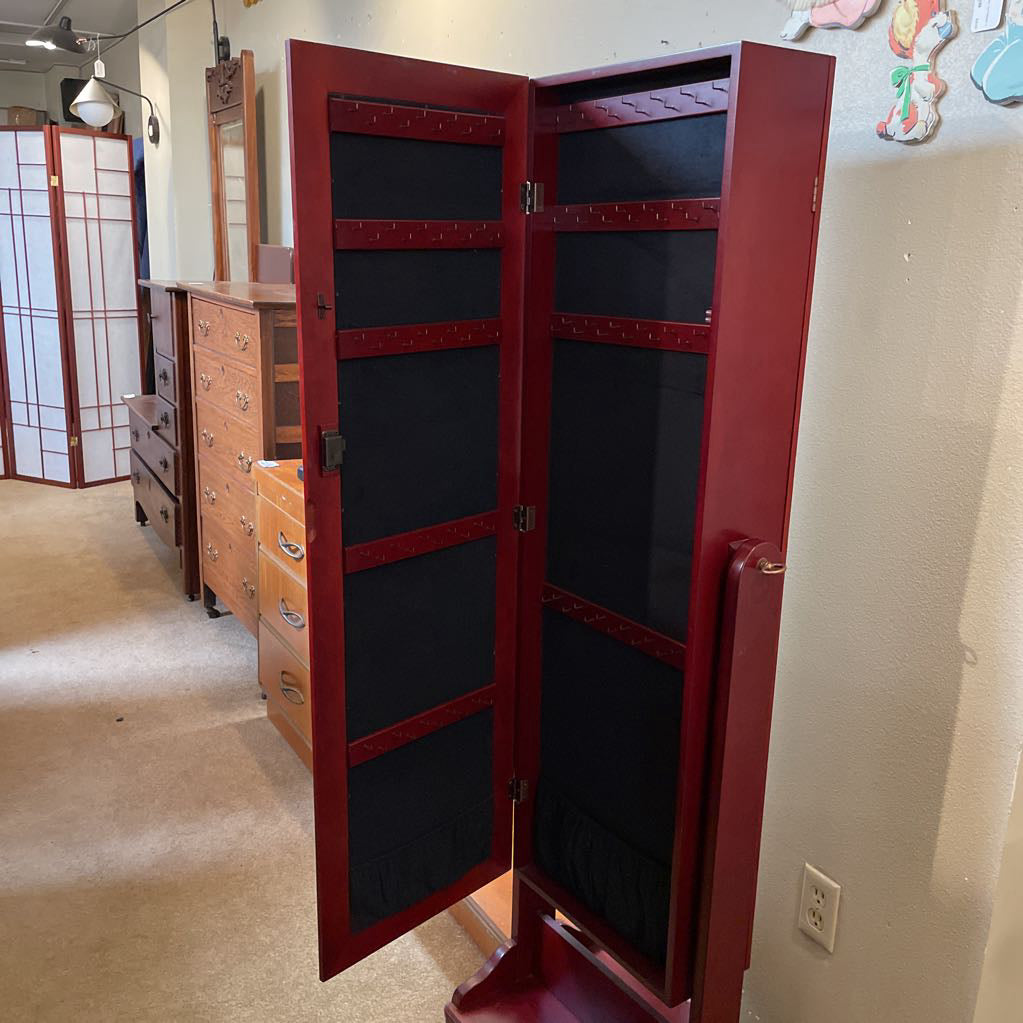 Double Sided Swivel Jewelry Armoire