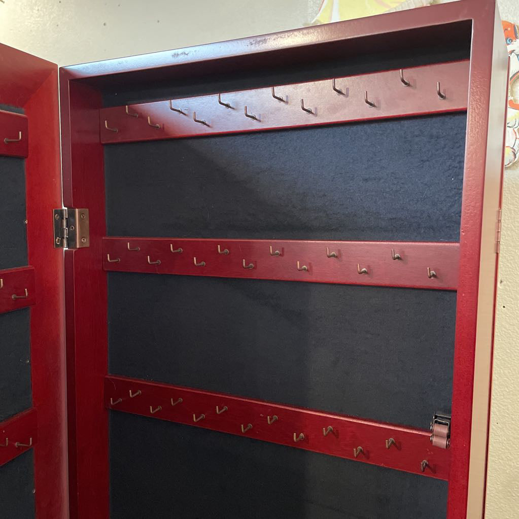 Double Sided Swivel Jewelry Armoire