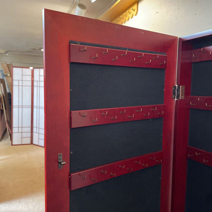 Double Sided Swivel Jewelry Armoire