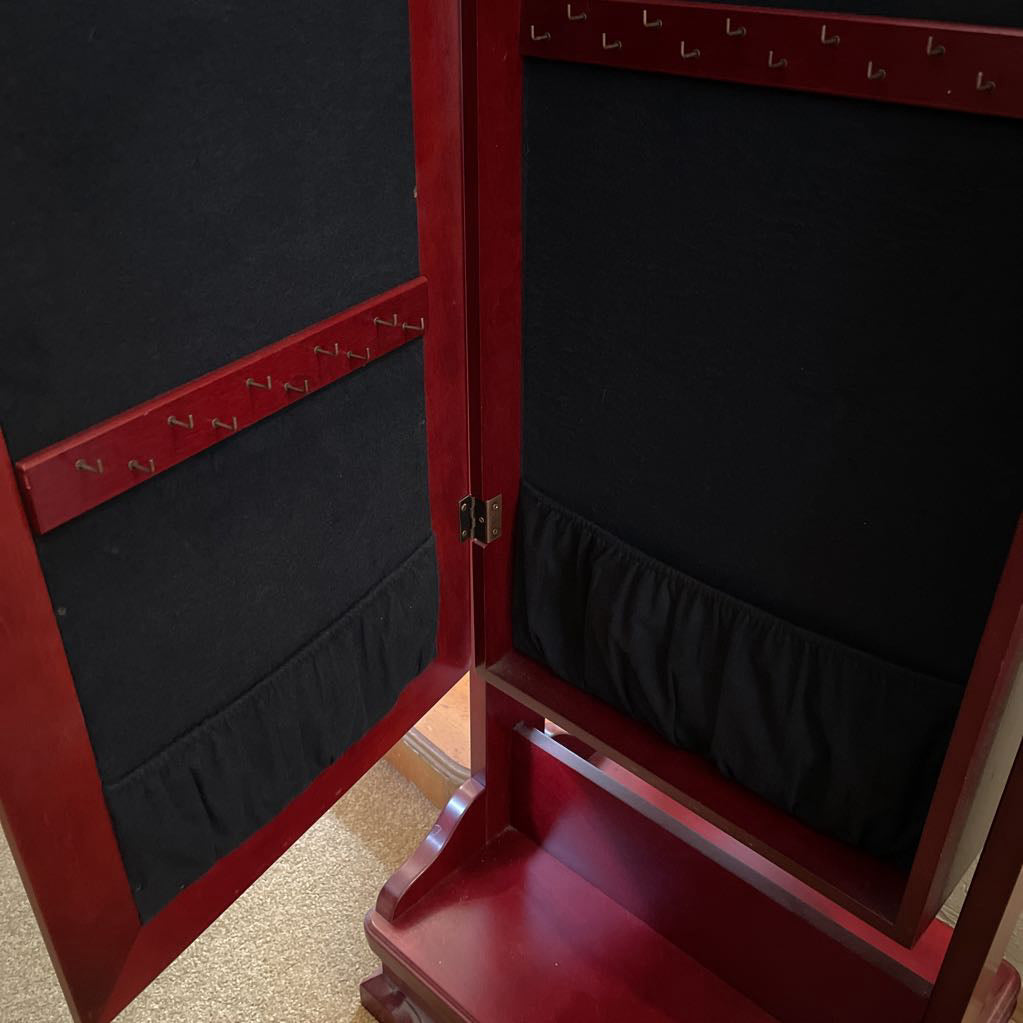 Double Sided Swivel Jewelry Armoire