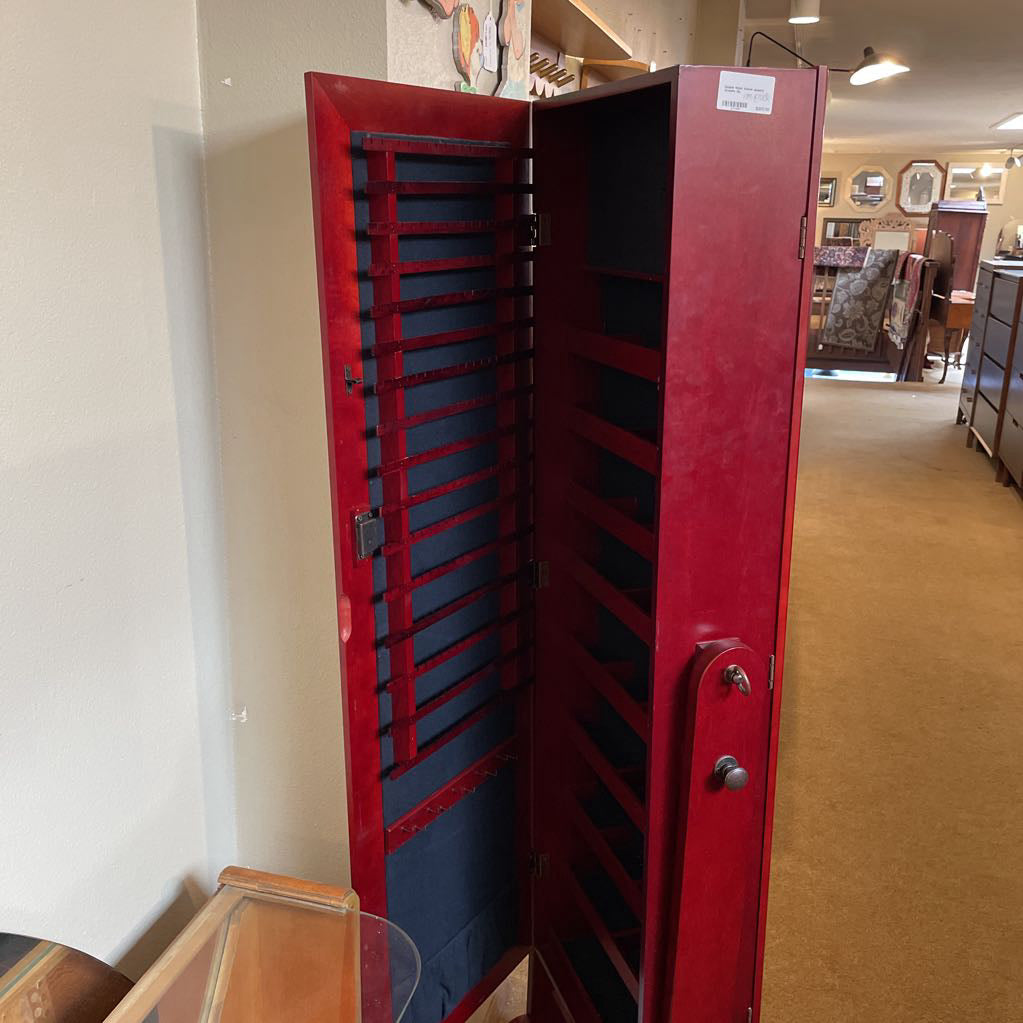 Double Sided Swivel Jewelry Armoire
