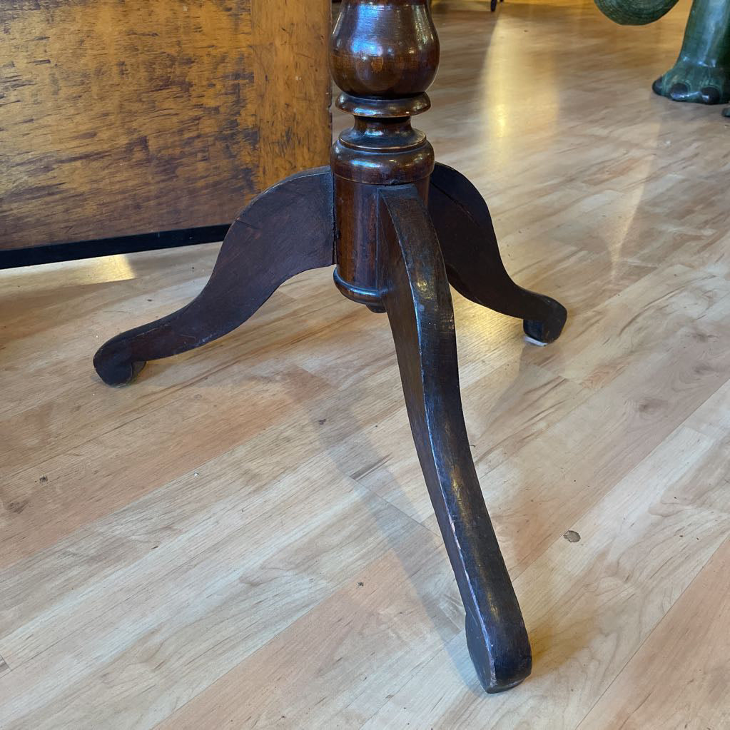 Spool Turned Dark Wooden Coat Rack - As Is (Missing Pegs)