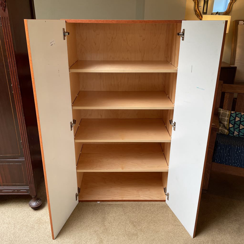 Birds Eye Maple Veneer 2 Door Armoire