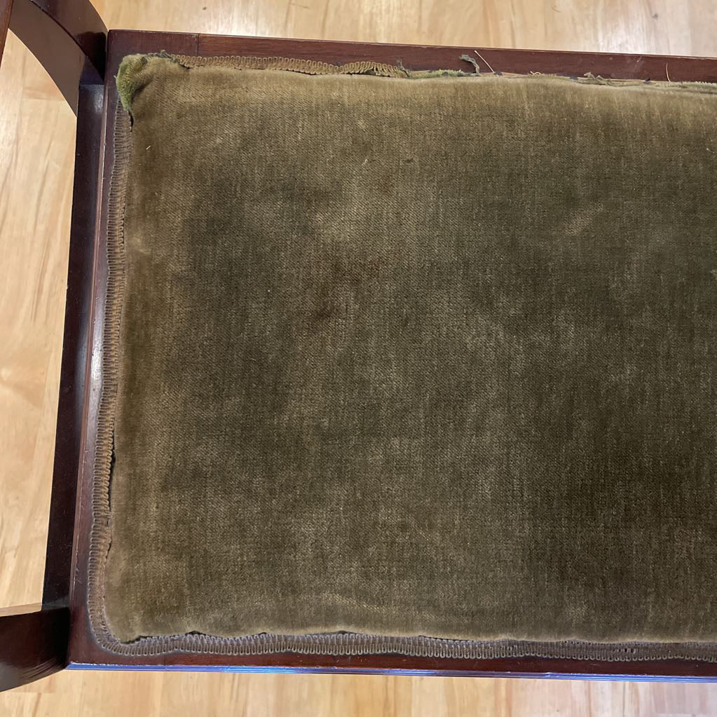 Dark Wood Piano Bench w Storage