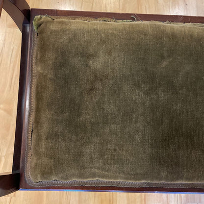 Dark Wood Piano Bench w Storage