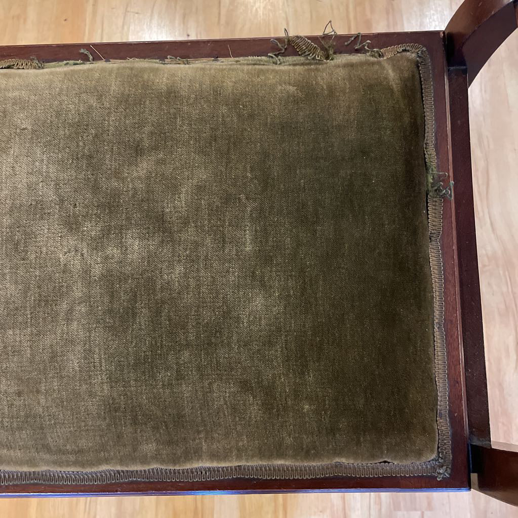Dark Wood Piano Bench w Storage