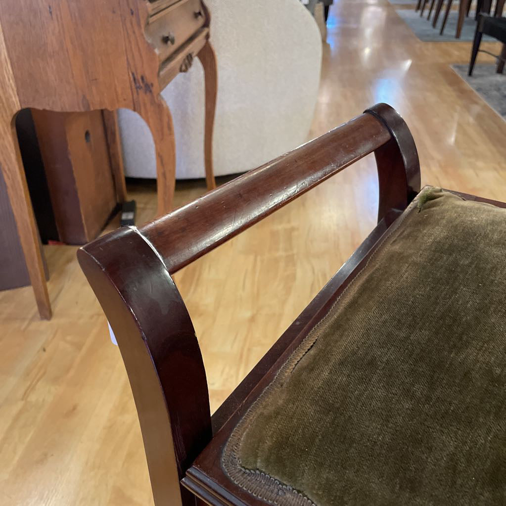Dark Wood Piano Bench w Storage