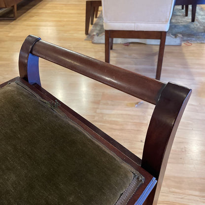 Dark Wood Piano Bench w Storage