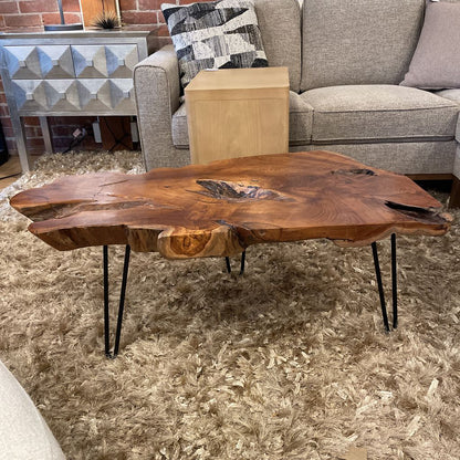Live Edge Coffee Table w/ Hairpin Legs C COFFEE TABLES