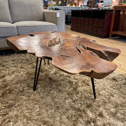 Live Edge Coffee Table w/ Hairpin Legs C COFFEE TABLES