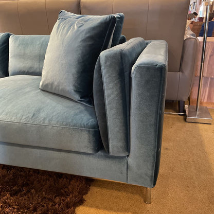Rove Concepts Turqouise Velvet Metal Base Sofa U SOFAS