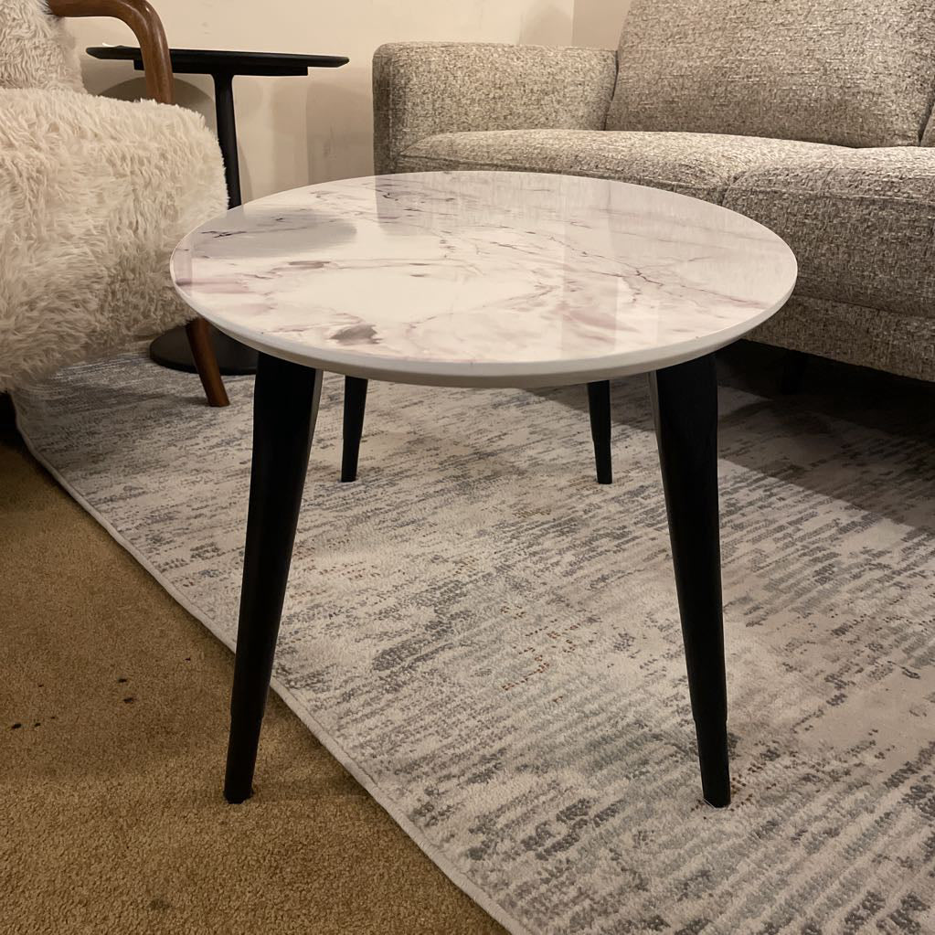 Faux Marble Oval Coffee Table C COFFEE TABLES