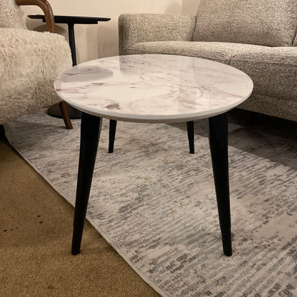 Faux Marble Oval Coffee Table C COFFEE TABLES