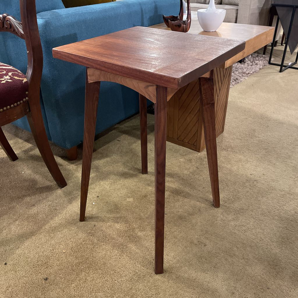 Square Top Wooden Side Table C SIDE TABLES