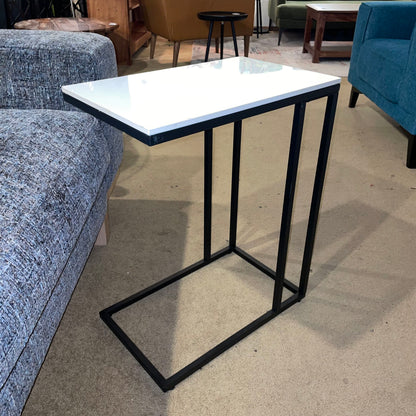 White Top Black Metal c Table C SIDE TABLES