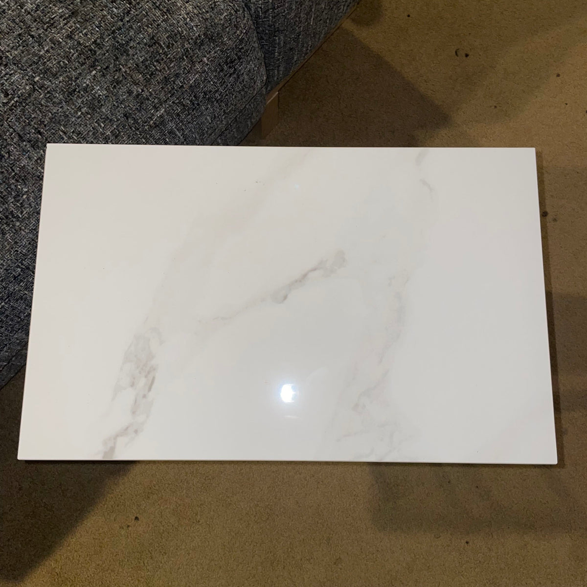 White Top Black Metal c Table C SIDE TABLES