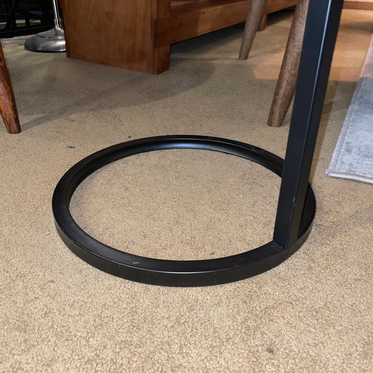 Round Black C Side Table C SIDE TABLES