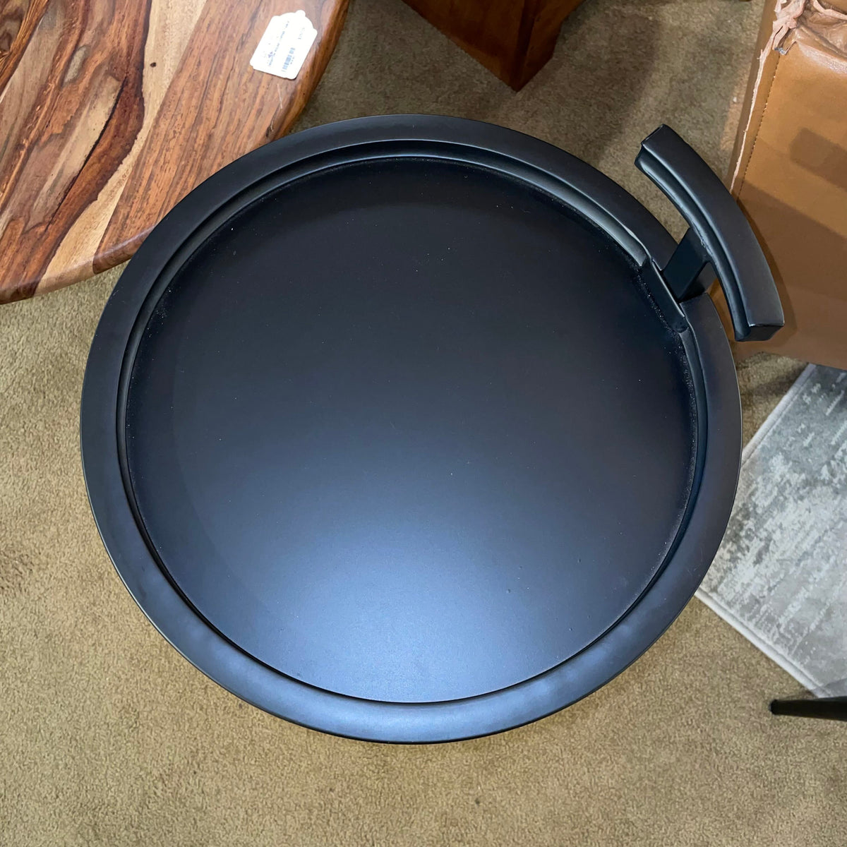 Round Black C Side Table C SIDE TABLES
