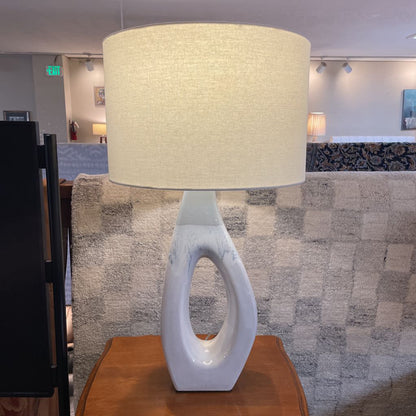 White Ceramic Abstract Table Lamp