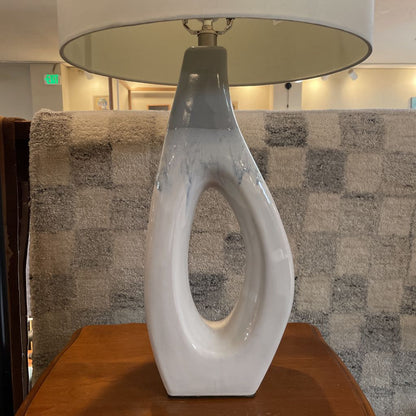 White Ceramic Abstract Table Lamp