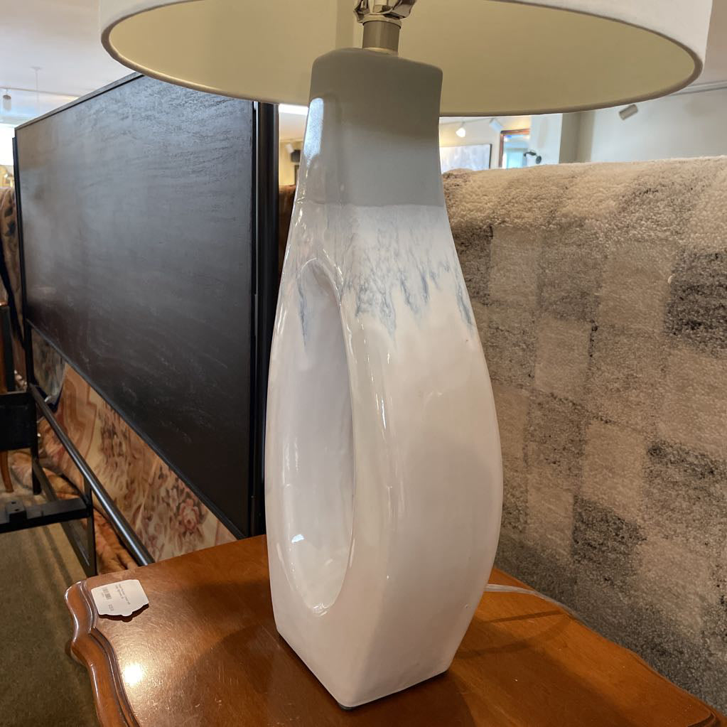 White Ceramic Abstract Table Lamp