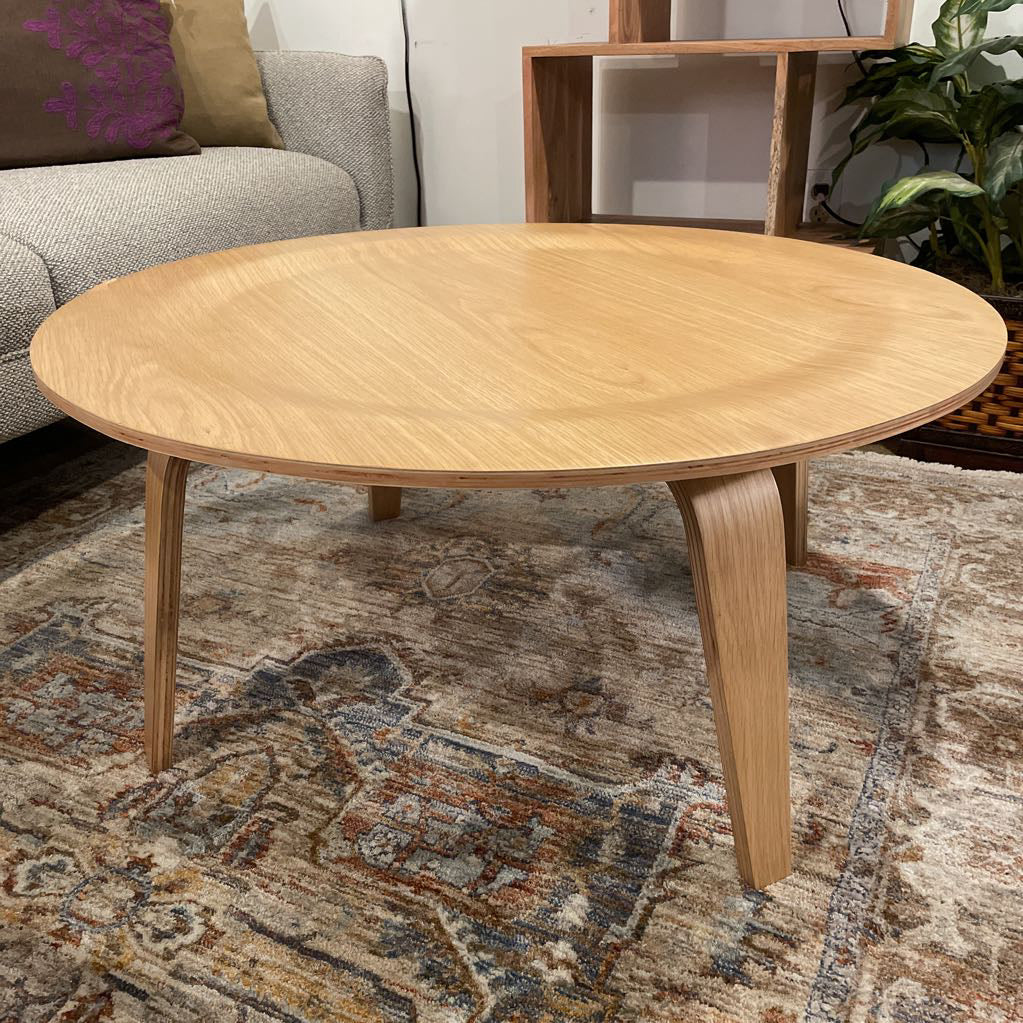 Eames Style Round Wooden Coffee Table C COFFEE TABLES