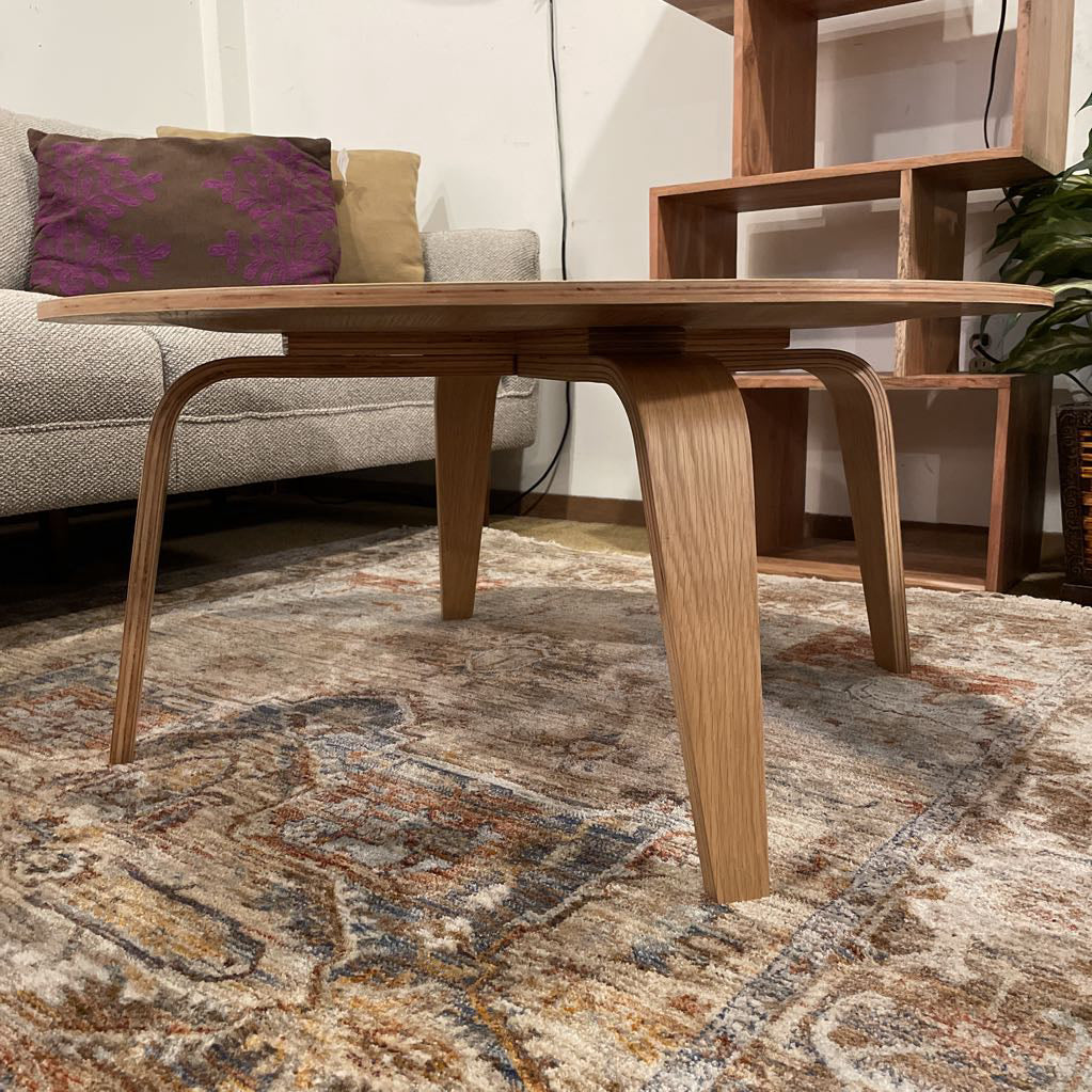 Eames Style Round Wooden Coffee Table C COFFEE TABLES