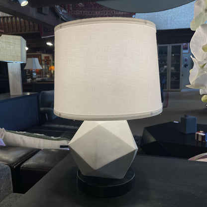Grey Geometric Base Table Lamp