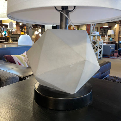 Grey Geometric Base Table Lamp