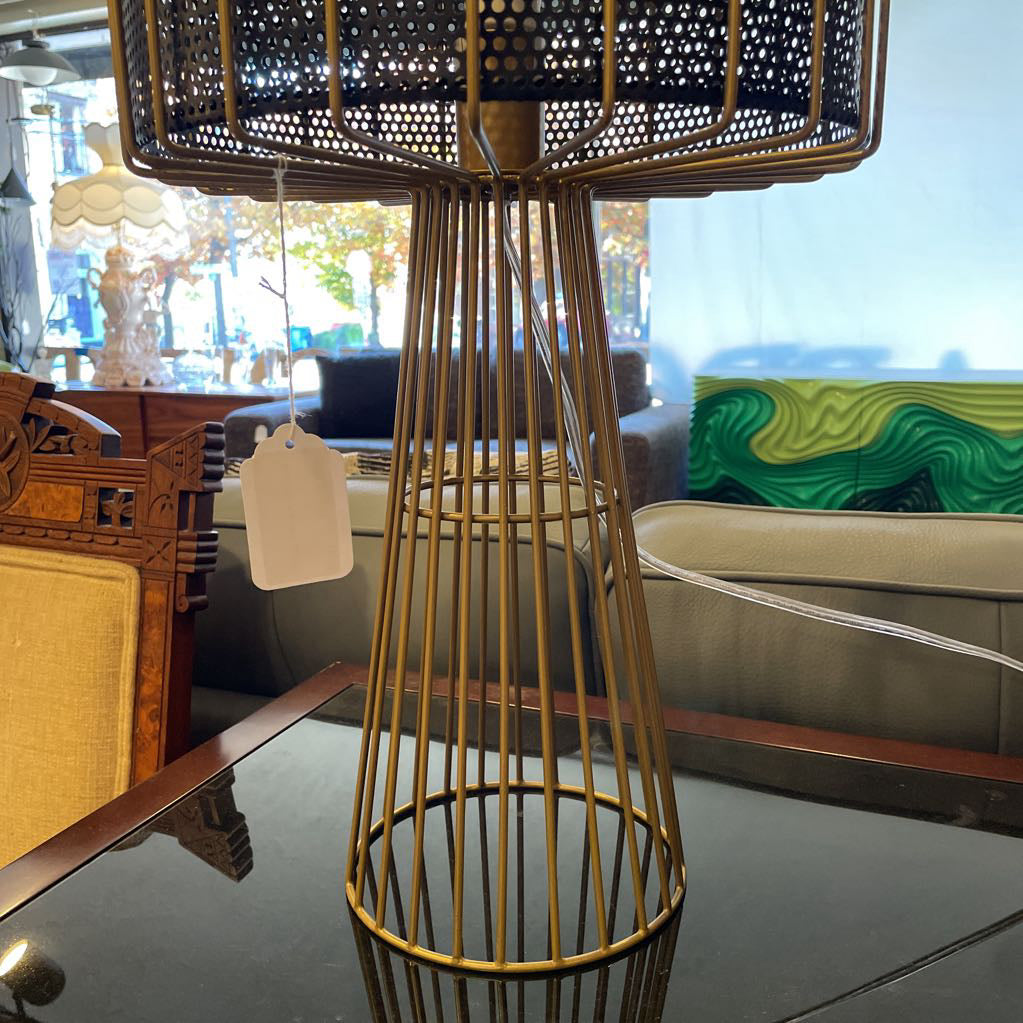 Brass Wire Frame Tire Lamp