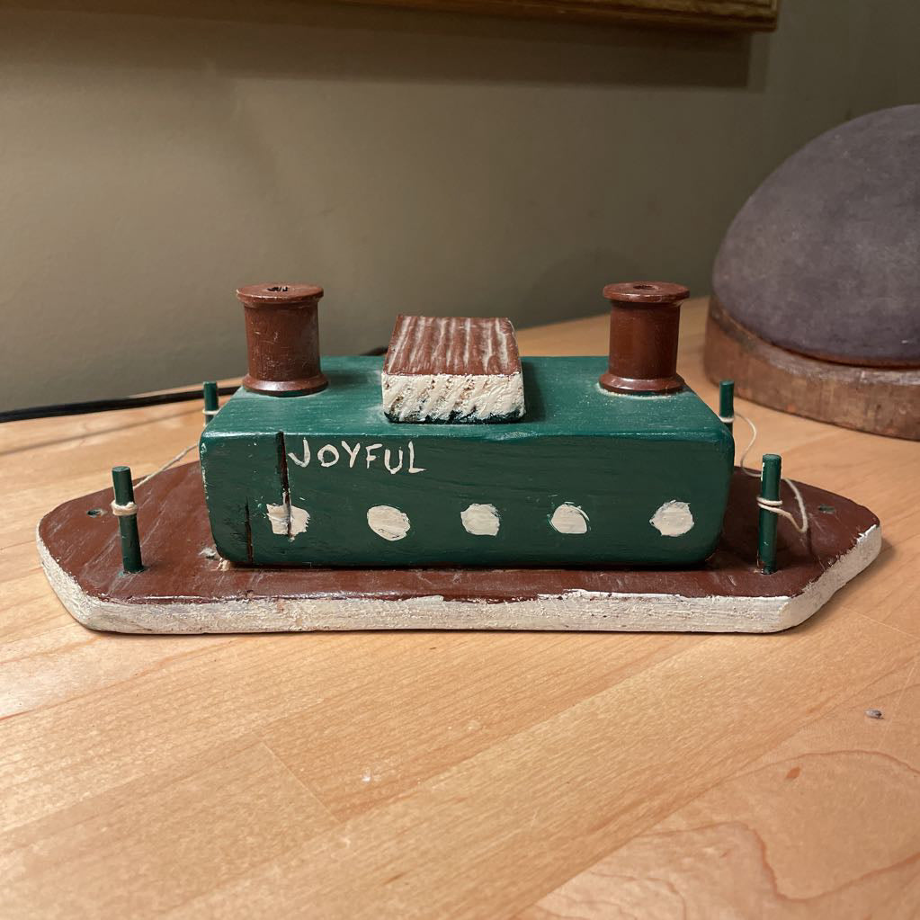 Cute Vintage Homemade Ferry Boat "Joyful" UNIQUE FINDS