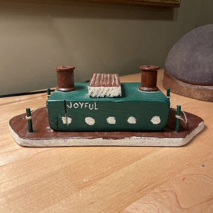 Cute Vintage Homemade Ferry Boat "Joyful" UNIQUE FINDS