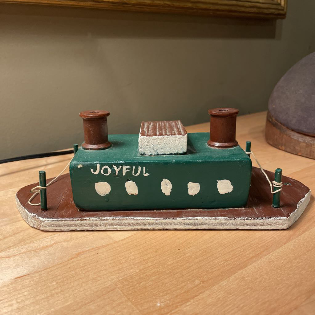 Cute Vintage Homemade Ferry Boat "Joyful" UNIQUE FINDS