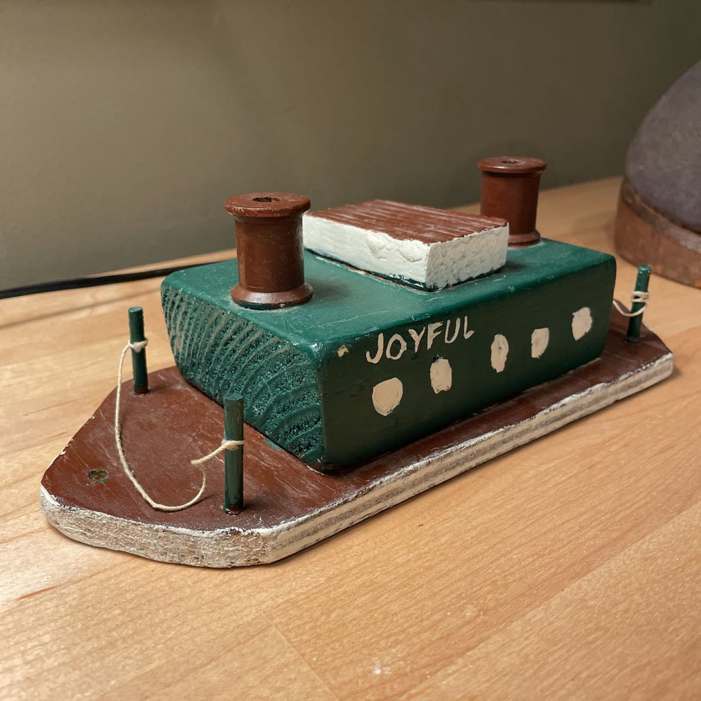 Cute Vintage Homemade Ferry Boat "Joyful" UNIQUE FINDS