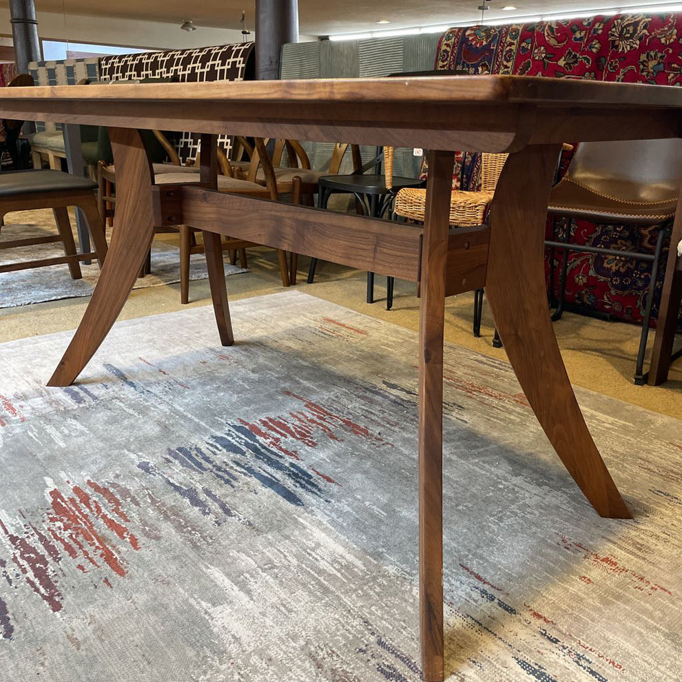 Warm Wood Trestle Dining Table – Ballard Consignment